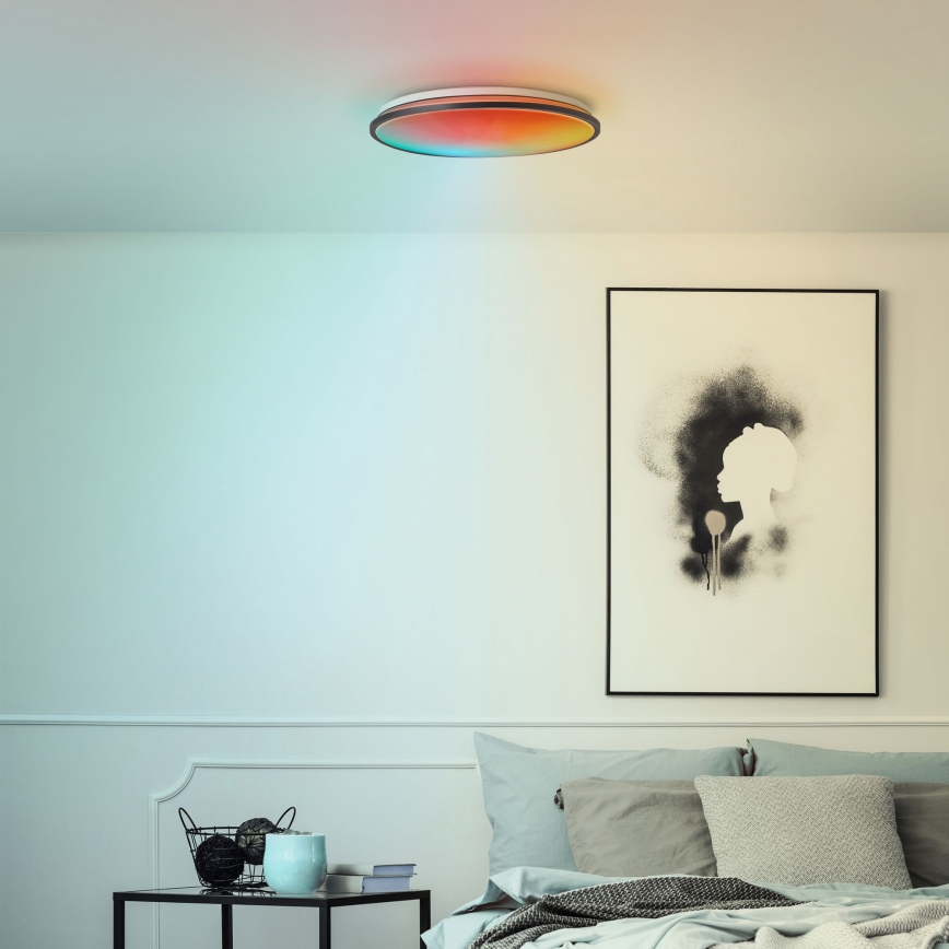 Brilliant - LED loftlampe m. RGBW-farver dæmpbar HEIDA LED/30W/230V 3000-6500K + fjernbetjening