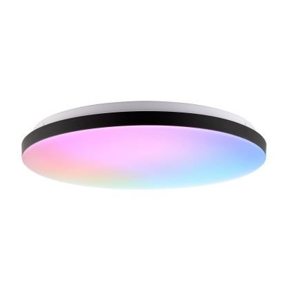 Brilliant - LED loftlampe m. RGBW-farver dæmpbar LIVIO LED/20W/230V 3000-6500K diameter 49 cm sort + fjernbetjening