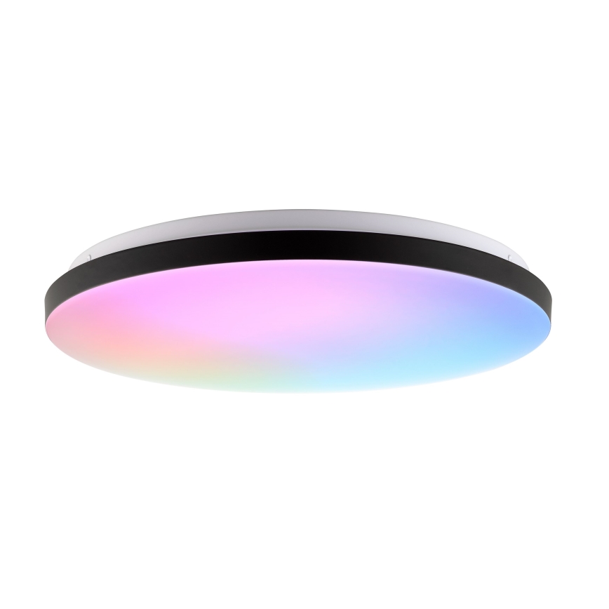 Brilliant - LED loftlampe m. RGBW-farver dæmpbar LIVIO LED/20W/230V 3000-6500K diameter 49 cm sort + fjernbetjening