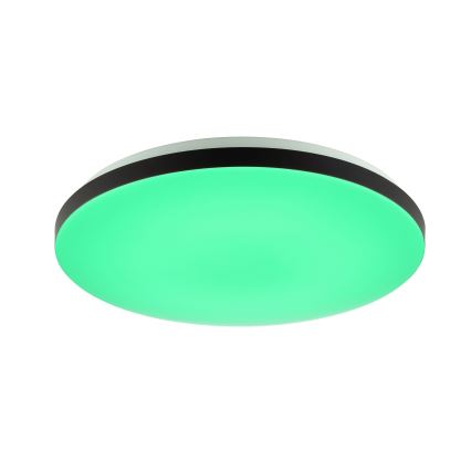 Brilliant - LED loftlampe m. RGBW-farver dæmpbar LIVIO LED/20W/230V 3000-6500K diameter 49 cm sort + fjernbetjening