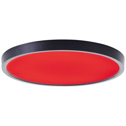 Brilliant - LED loftlampe m. RGBW-farver dæmpbar LOTTI LED/16W/230V 3000K diameter 30 cm sort Wi-Fi Tuya + fjernbetjening