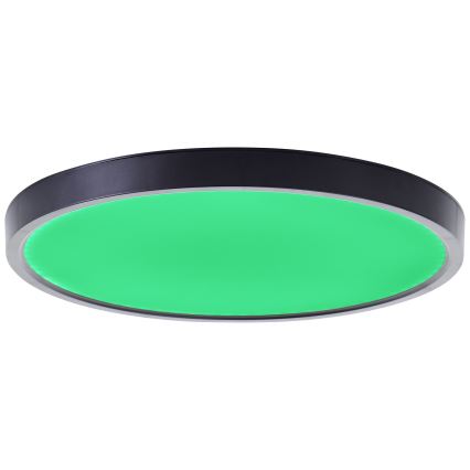 Brilliant - LED loftlampe m. RGBW-farver dæmpbar LOTTI LED/16W/230V 3000K diameter 30 cm sort Wi-Fi Tuya + fjernbetjening