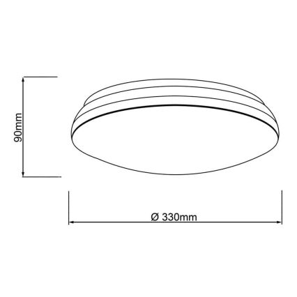 Brilliant - LED loftlampe m. RGBW-farver dæmpbar MIDWAY LED/14W/230V 3100-6500K Wi-Fi Tuya + fjernbetjening