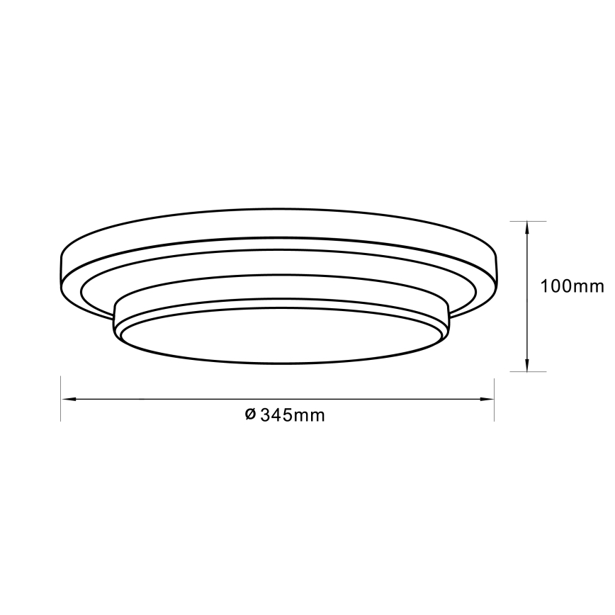 Brilliant - LED loftlampe MALMÖ LED/12W/230V 3000K diameter 34,5 cm sort