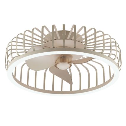 Brilliant - Dæmpbar LED-loftlampe med ventilator CAPO LED/36W/230V 2700-6500K Ø 48 cm beige + fjernbetjening