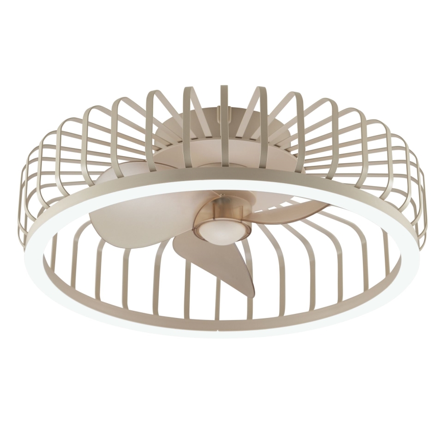 Brilliant - Dæmpbar LED-loftlampe med ventilator CAPO LED/36W/230V 2700-6500K Ø 48 cm beige + fjernbetjening