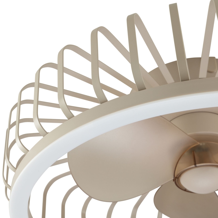 Brilliant - Dæmpbar LED-loftlampe med ventilator CAPO LED/36W/230V 2700-6500K Ø 48 cm beige + fjernbetjening