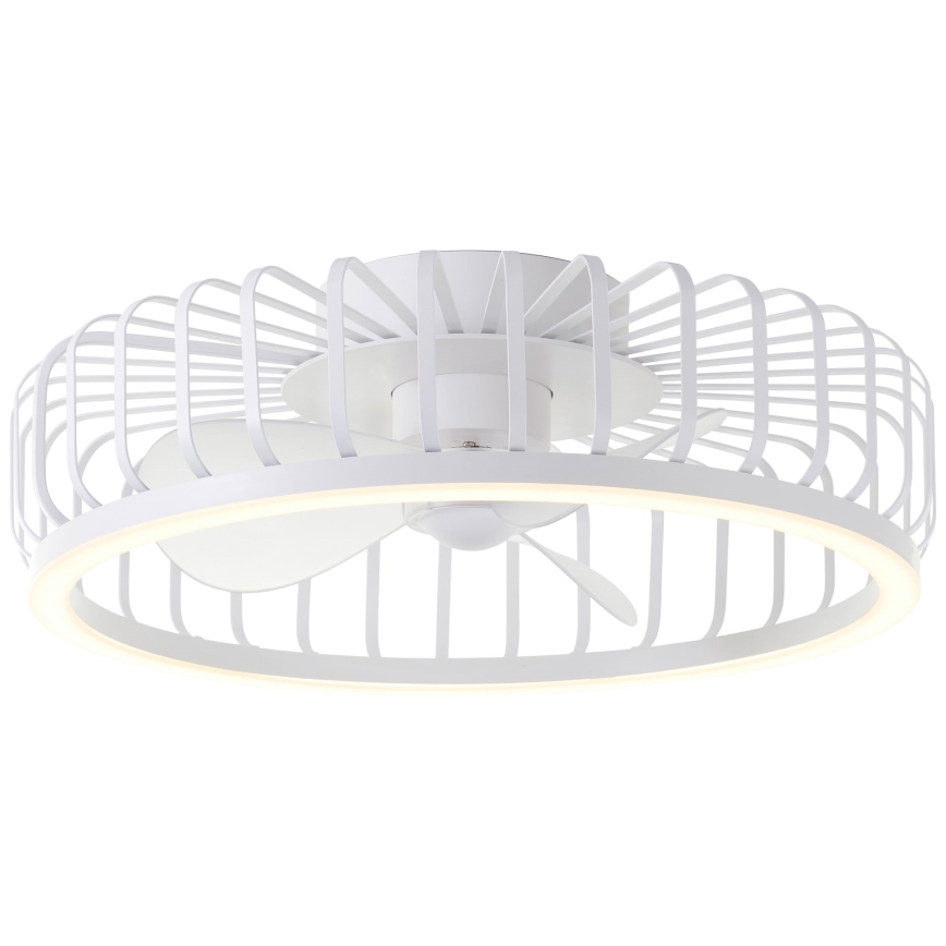 Brilliant - CAPO dæmpbar LED-loftlampe med ventilator, 36W/230V, 2700-6500K, Ø 48 cm, hvid + fjernbetjening