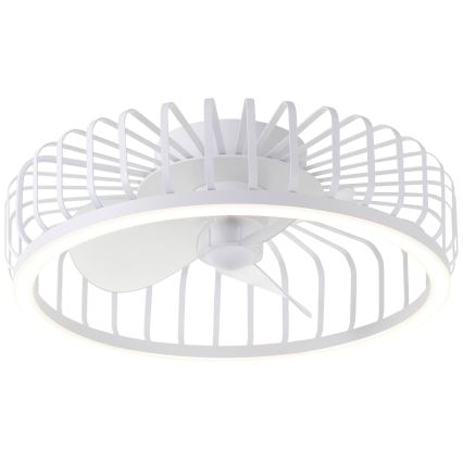 Brilliant - CAPO dæmpbar LED-loftlampe med ventilator, 36W/230V, 2700-6500K, Ø 48 cm, hvid + fjernbetjening