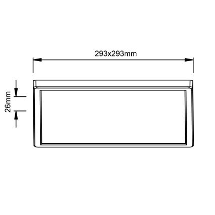 Brilliant - LED loftlampe MILTON LED/18W/230V 29,3x29,3 cm sort