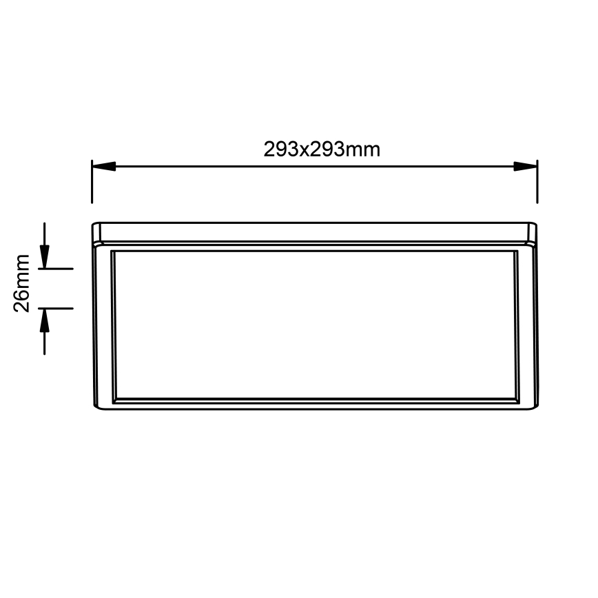 Brilliant - LED loftlampe MILTON LED/18W/230V 29,3x29,3 cm sort