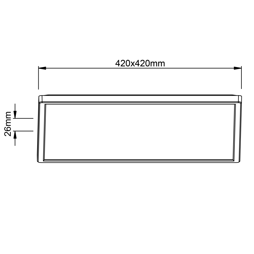 Brilliant - LED loftlampe MILTON LED/24W/230V 42x42 cm hvid