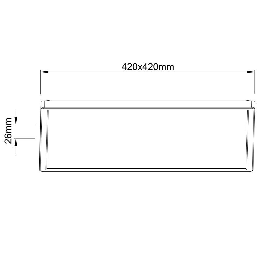 Brilliant - LED-loftlampe MILTON LED/24W/230V 42x42 cm sort