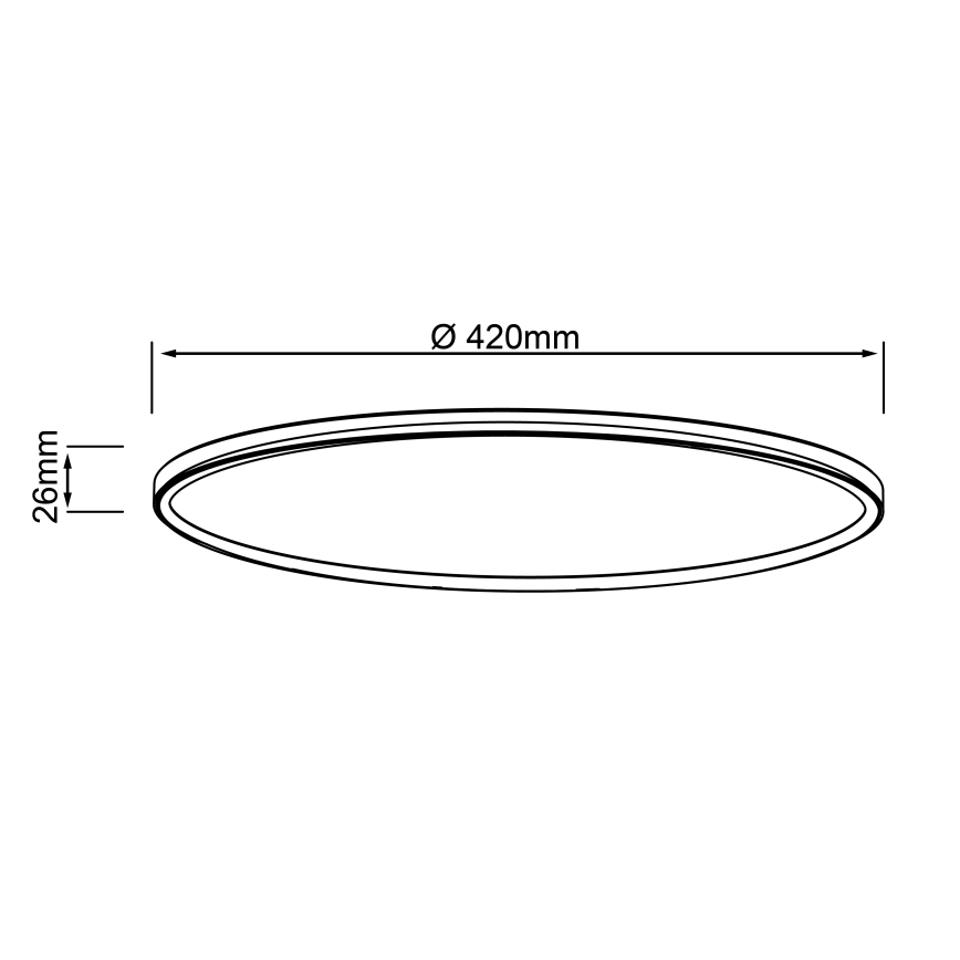 Brilliant - LED loftlampe MILTON LED/24W/230V Ø 42 cm sort