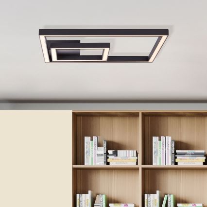 Brilliant - LED loftlampe QUON LED/24W/230V 3000K 40x40 cm sort