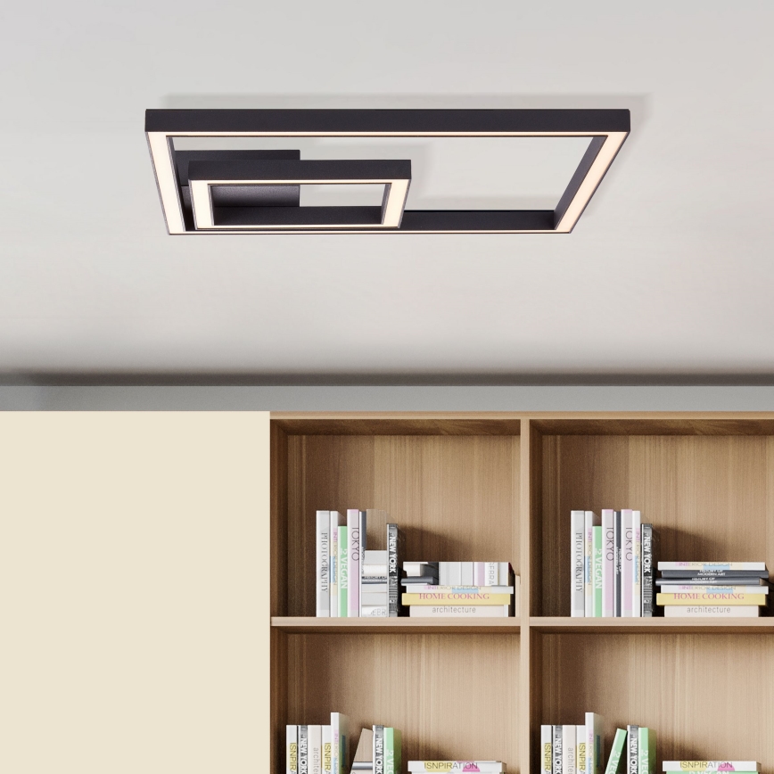 Brilliant - LED loftlampe QUON LED/24W/230V 3000K 40x40 cm sort