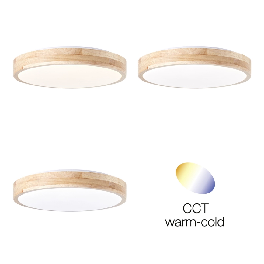 Brilliant - LED loftlampe SLIMLINE LED/14W/230V 3000/4000K gummitræ - FSC certificeret