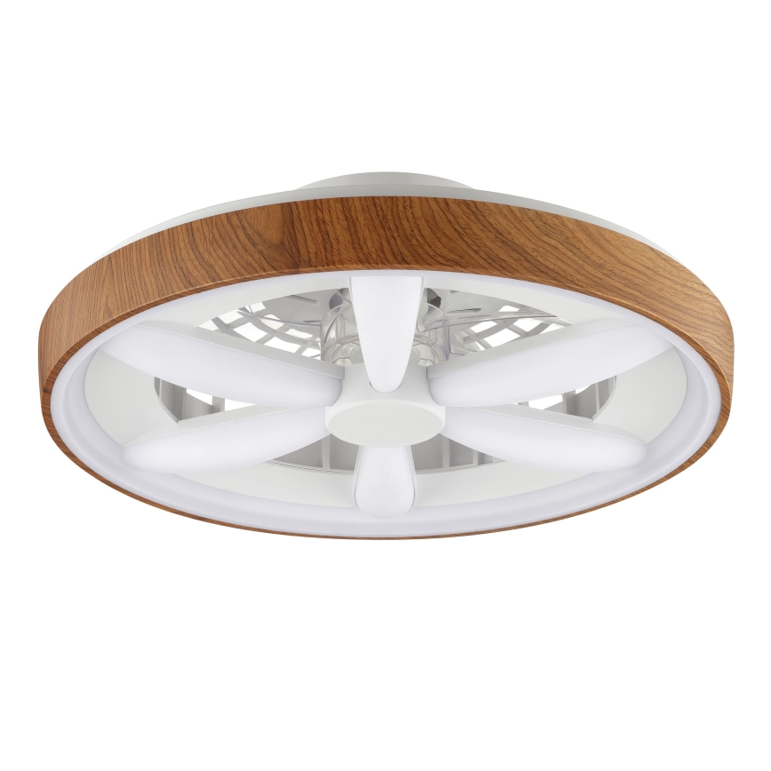 Brilliant - LED loftventilator m. RGBW-farver dæmpbar GAIANO LED/24W/230V 2700-6500K diameter 48 cm brun + fjernbetjening
