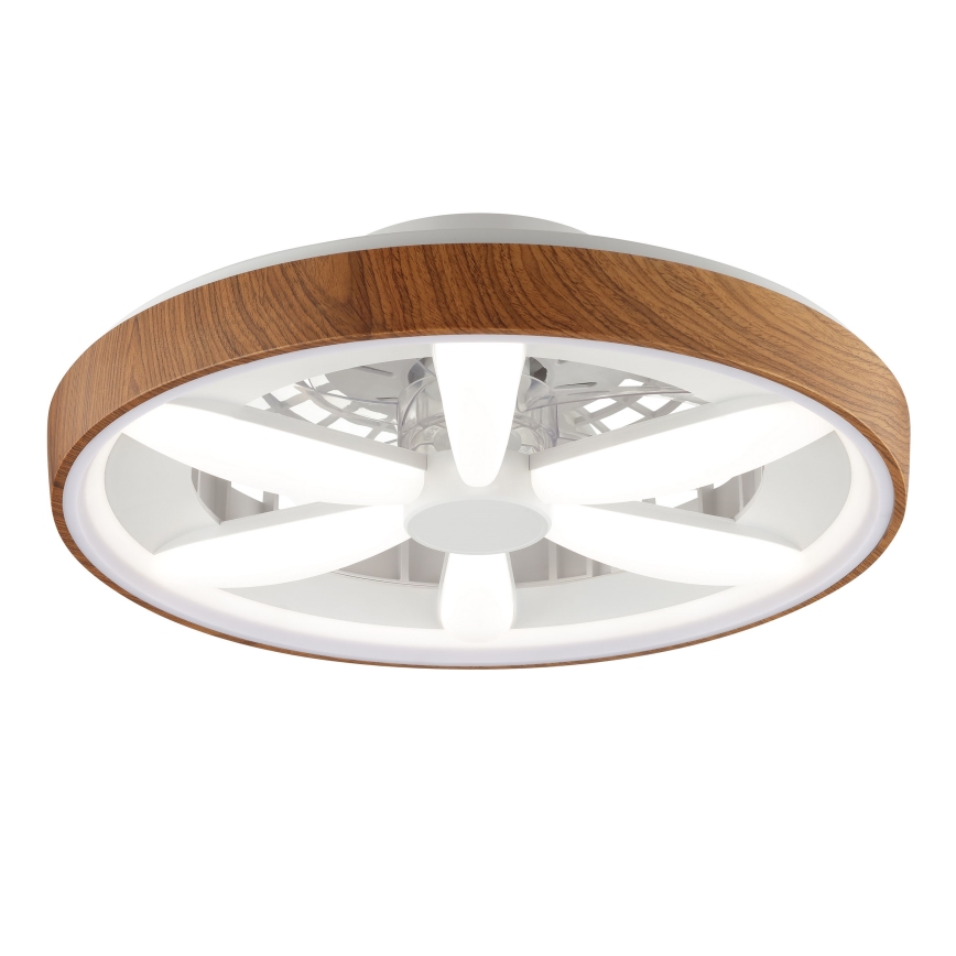 Brilliant - LED loftventilator m. RGBW-farver dæmpbar GAIANO LED/24W/230V 2700-6500K diameter 48 cm brun + fjernbetjening