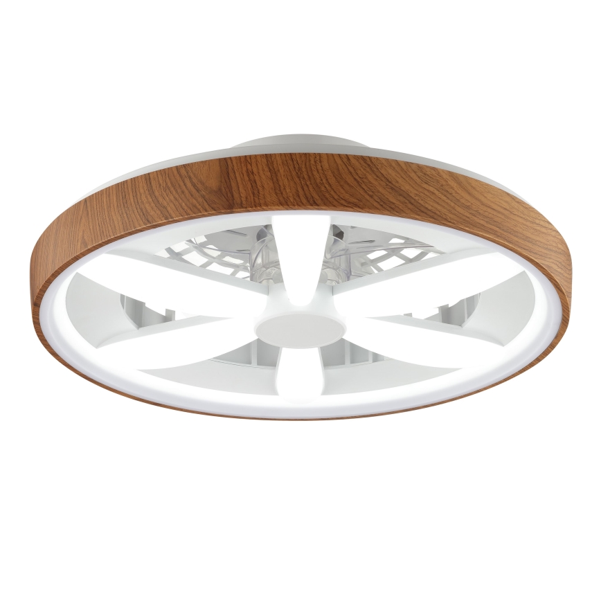 Brilliant - LED loftventilator m. RGBW-farver dæmpbar GAIANO LED/24W/230V 2700-6500K diameter 48 cm brun + fjernbetjening