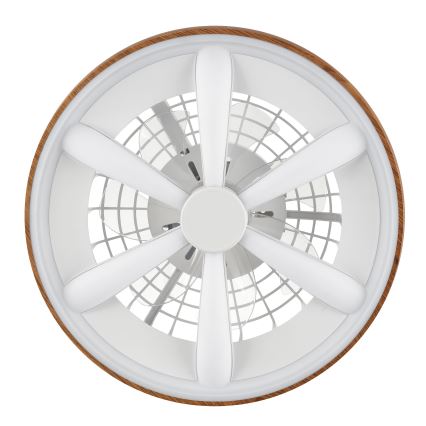 Brilliant - LED loftventilator m. RGBW-farver dæmpbar GAIANO LED/24W/230V 2700-6500K diameter 48 cm brun + fjernbetjening
