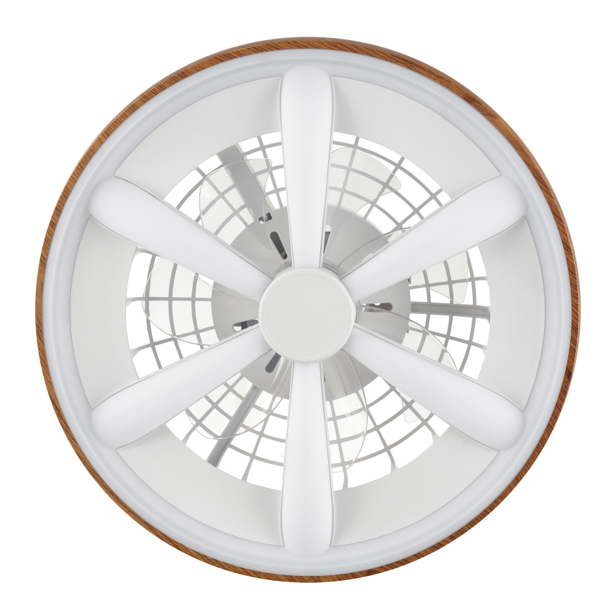 Brilliant - LED loftventilator m. RGBW-farver dæmpbar GAIANO LED/24W/230V 2700-6500K diameter 48 cm brun + fjernbetjening