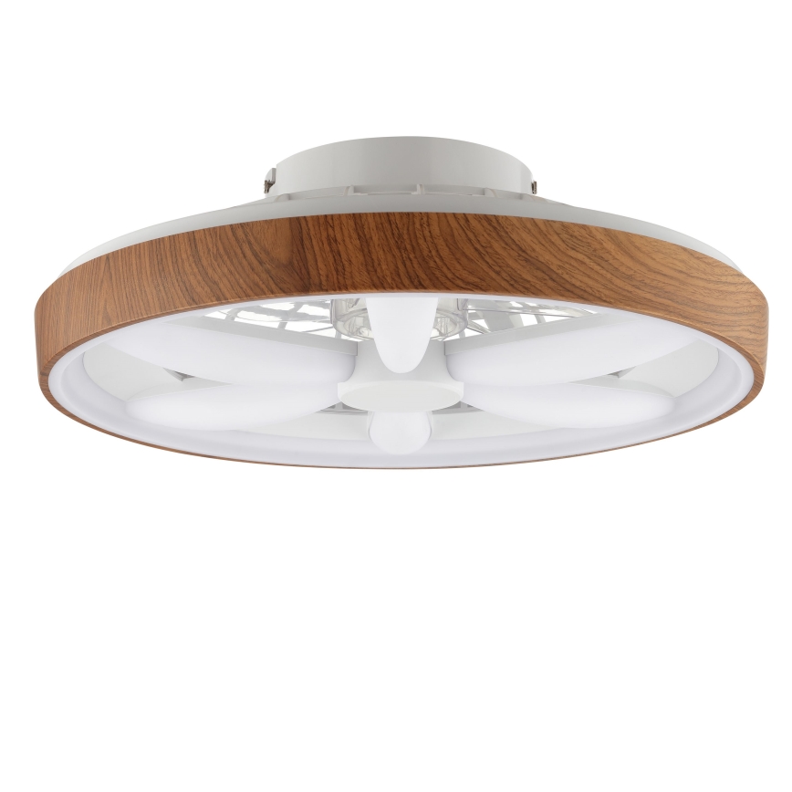 Brilliant - LED loftventilator m. RGBW-farver dæmpbar GAIANO LED/24W/230V 2700-6500K diameter 48 cm brun + fjernbetjening