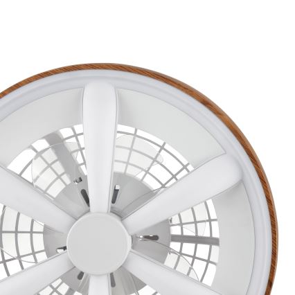 Brilliant - LED loftventilator m. RGBW-farver dæmpbar GAIANO LED/24W/230V 2700-6500K diameter 48 cm brun + fjernbetjening