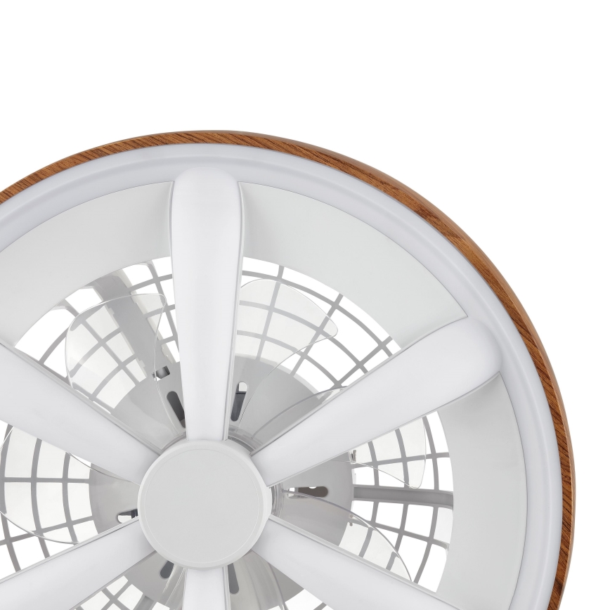 Brilliant - LED loftventilator m. RGBW-farver dæmpbar GAIANO LED/24W/230V 2700-6500K diameter 48 cm brun + fjernbetjening