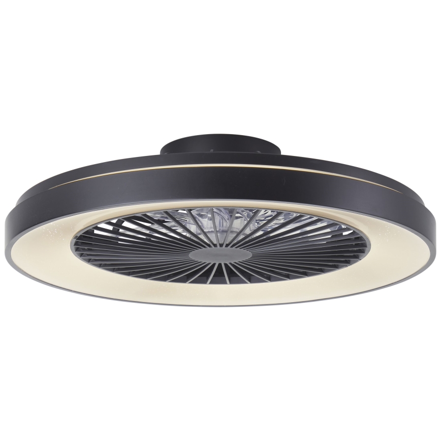 Brilliant - LED loftventilator m. RGBW-farver dæmpbar MAZZARO LED/24W/230V 3000-6500K diameter 58 cm sort + fjernbetjening