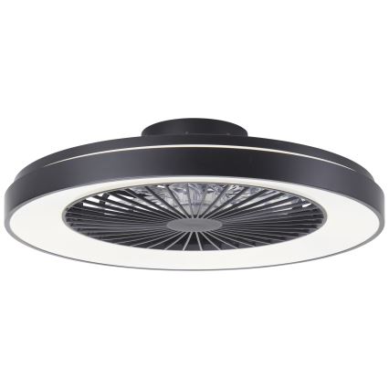 Brilliant - LED loftventilator m. RGBW-farver dæmpbar MAZZARO LED/24W/230V 3000-6500K diameter 58 cm sort + fjernbetjening