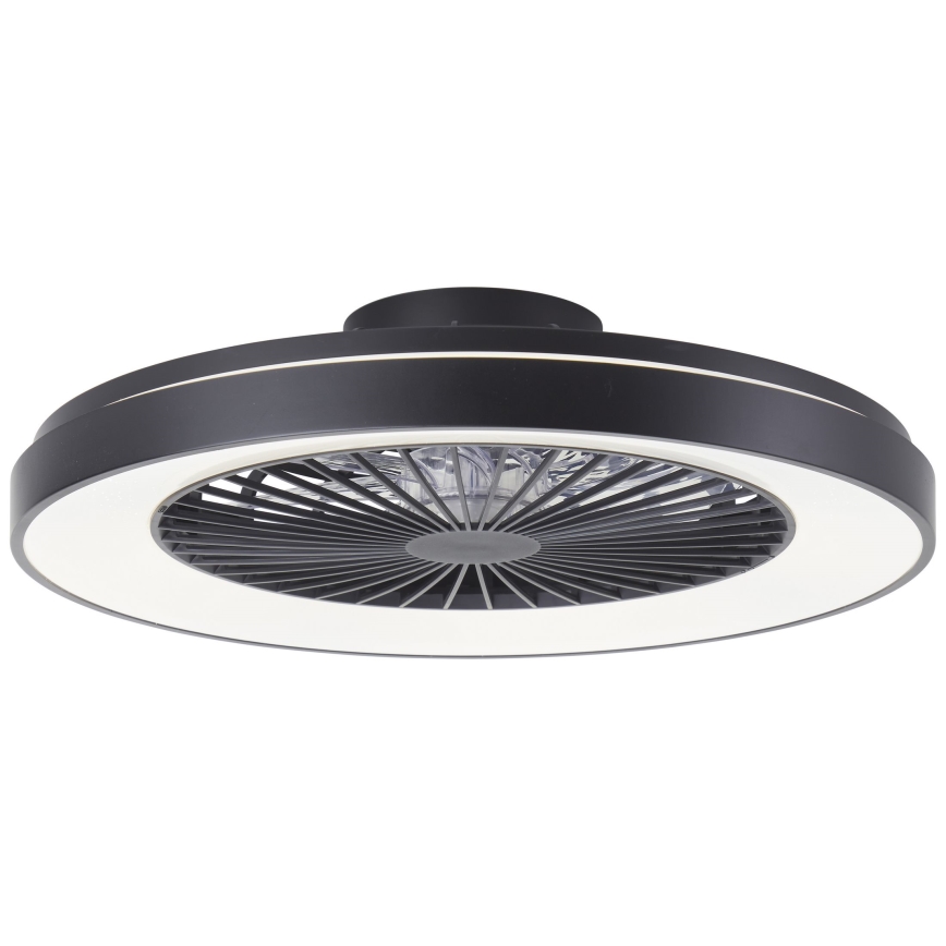 Brilliant - LED loftventilator m. RGBW-farver dæmpbar MAZZARO LED/24W/230V 3000-6500K diameter 58 cm sort + fjernbetjening