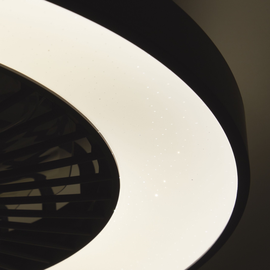 Brilliant - LED loftventilator m. RGBW-farver dæmpbar MAZZARO LED/24W/230V 3000-6500K diameter 58 cm sort + fjernbetjening
