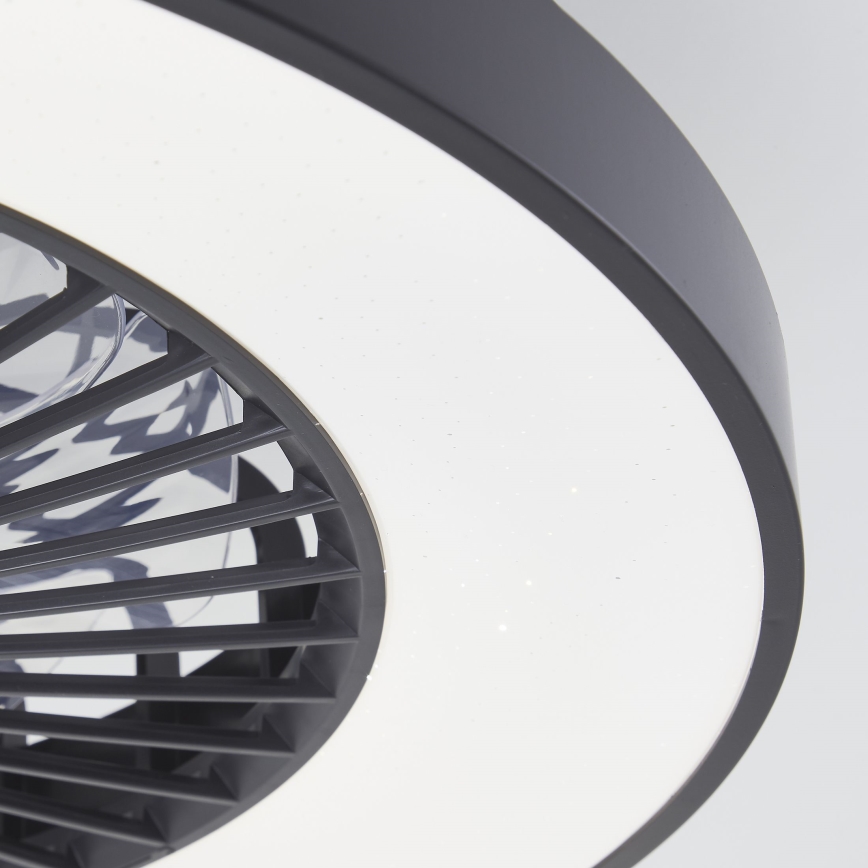 Brilliant - LED loftventilator m. RGBW-farver dæmpbar MAZZARO LED/24W/230V 3000-6500K diameter 58 cm sort + fjernbetjening