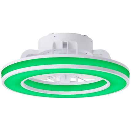 Brilliant - LED loftventilator m. RGBW-farver dæmpbar MONDELLO LED/26W/230V 2700-6500K diameter 41,5 cm hvid + fjernbetjening