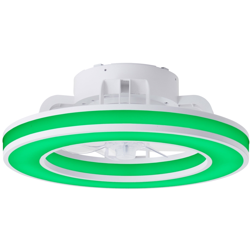 Brilliant - LED loftventilator m. RGBW-farver dæmpbar MONDELLO LED/26W/230V 2700-6500K diameter 41,5 cm hvid + fjernbetjening