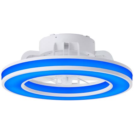 Brilliant - LED loftventilator m. RGBW-farver dæmpbar MONDELLO LED/26W/230V 2700-6500K diameter 41,5 cm hvid + fjernbetjening