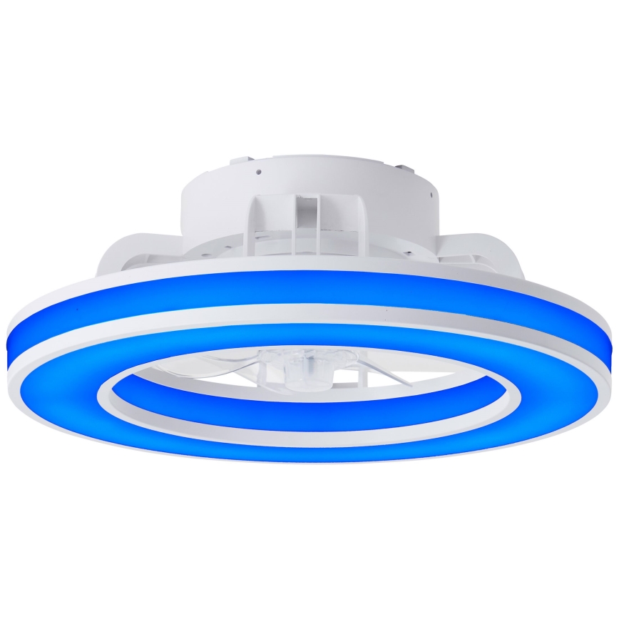 Brilliant - LED loftventilator m. RGBW-farver dæmpbar MONDELLO LED/26W/230V 2700-6500K diameter 41,5 cm hvid + fjernbetjening