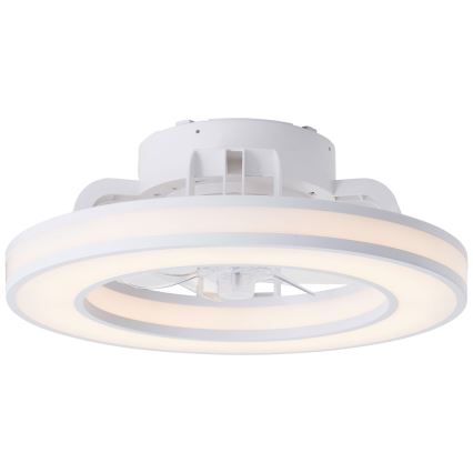 Brilliant - LED loftventilator m. RGBW-farver dæmpbar MONDELLO LED/26W/230V 2700-6500K diameter 41,5 cm hvid + fjernbetjening