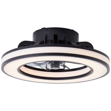 Brilliant - LED loftventilator m. RGBW-farver dæmpbar MONDELLO LED/26W/230V 2700-6500K diameter 41 cm sort + fjernbetjening