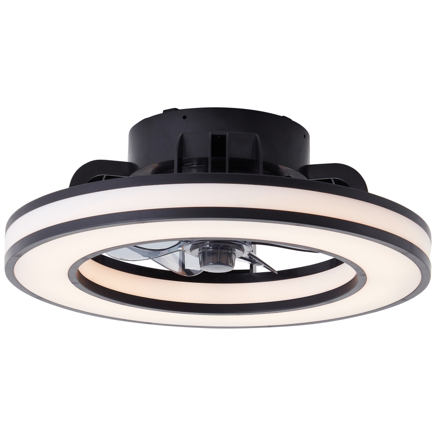 Brilliant - LED loftventilator m. RGBW-farver dæmpbar MONDELLO LED/26W/230V 2700-6500K diameter 41 cm sort + fjernbetjening