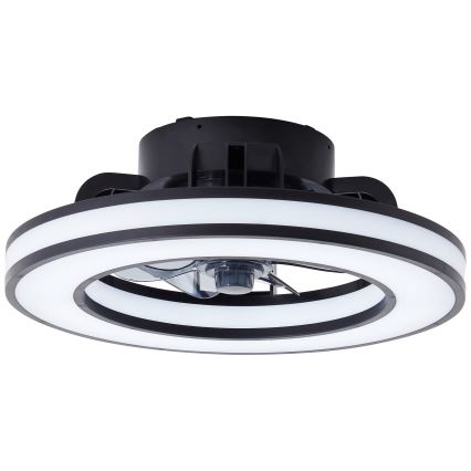 Brilliant - LED loftventilator m. RGBW-farver dæmpbar MONDELLO LED/26W/230V 2700-6500K diameter 41 cm sort + fjernbetjening