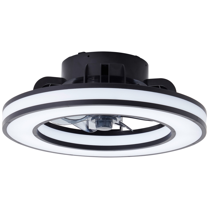 Brilliant - LED loftventilator m. RGBW-farver dæmpbar MONDELLO LED/26W/230V 2700-6500K diameter 41 cm sort + fjernbetjening