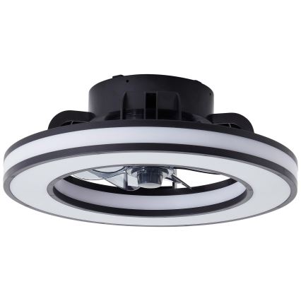 Brilliant - LED loftventilator m. RGBW-farver dæmpbar MONDELLO LED/26W/230V 2700-6500K diameter 41 cm sort + fjernbetjening