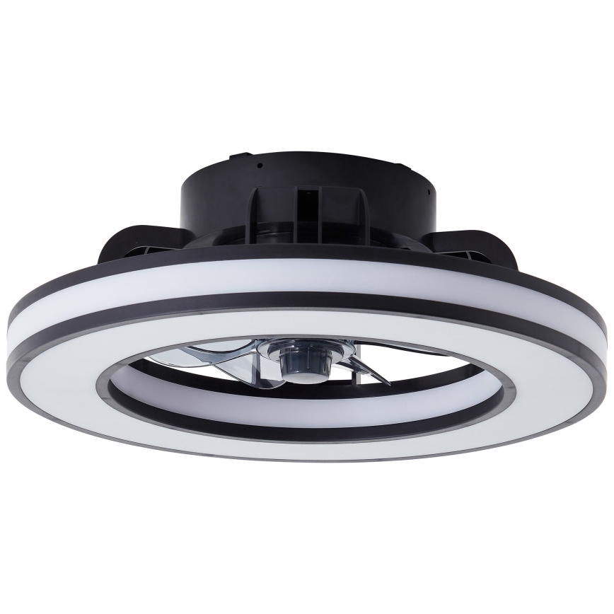 Brilliant - LED loftventilator m. RGBW-farver dæmpbar MONDELLO LED/26W/230V 2700-6500K diameter 41 cm sort + fjernbetjening