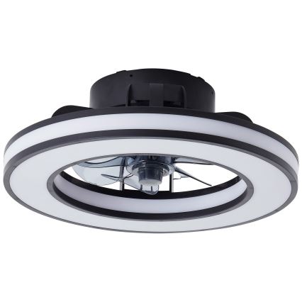 Brilliant - LED loftventilator m. RGBW-farver dæmpbar MONDELLO LED/26W/230V 2700-6500K diameter 41 cm sort + fjernbetjening