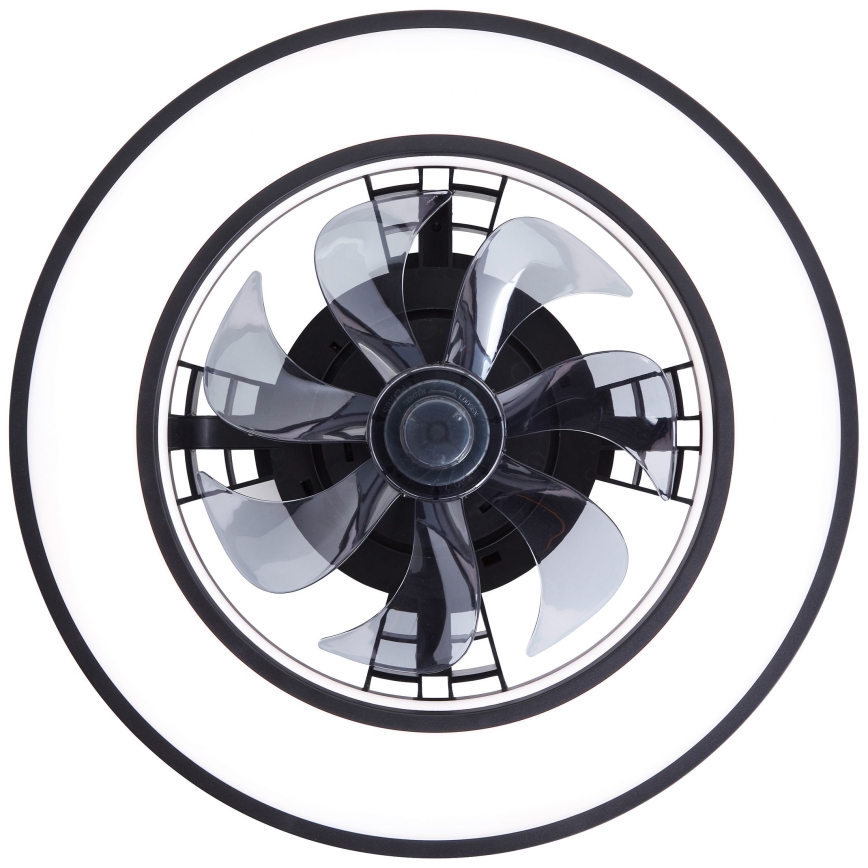 Brilliant - LED loftventilator m. RGBW-farver dæmpbar MONDELLO LED/26W/230V 2700-6500K diameter 41 cm sort + fjernbetjening