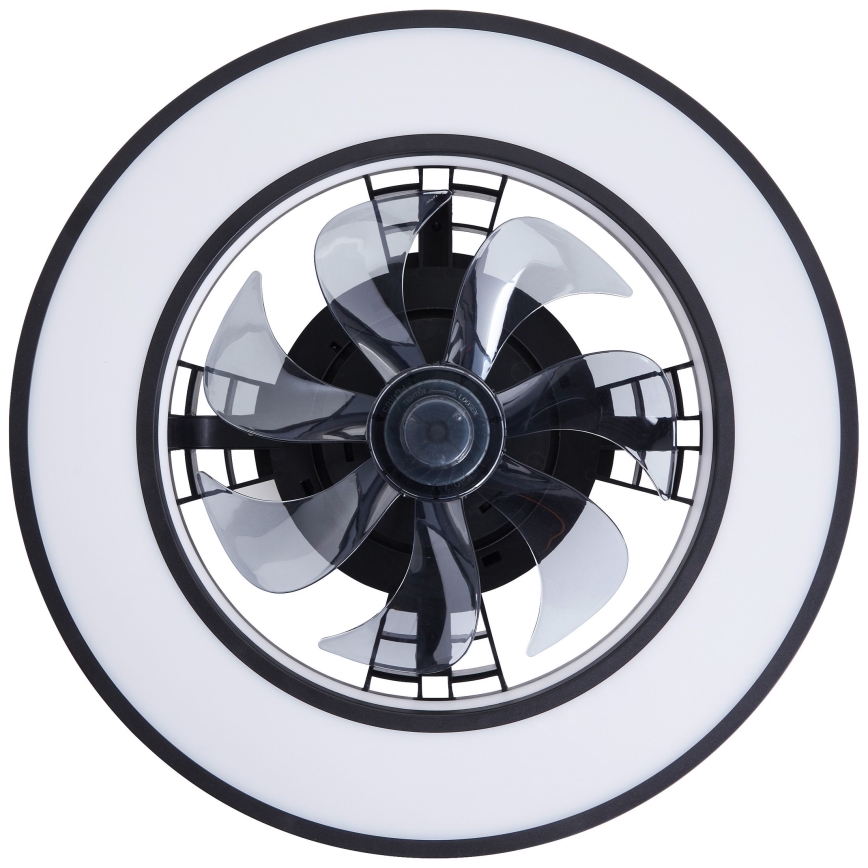 Brilliant - LED loftventilator m. RGBW-farver dæmpbar MONDELLO LED/26W/230V 2700-6500K diameter 41 cm sort + fjernbetjening