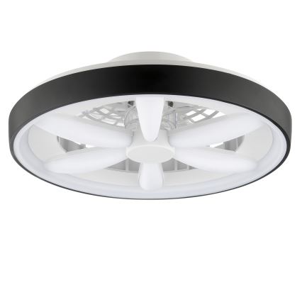 Brilliant - LED m. RGBW-farver Loftventilator dæmpbar med lys GAIANO LED/48W/230V 2700-6500K sort + fjernbetjening