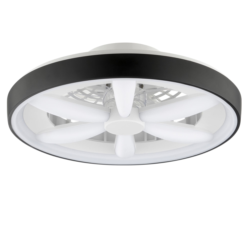 Brilliant - LED m. RGBW-farver Loftventilator dæmpbar med lys GAIANO LED/48W/230V 2700-6500K sort + fjernbetjening